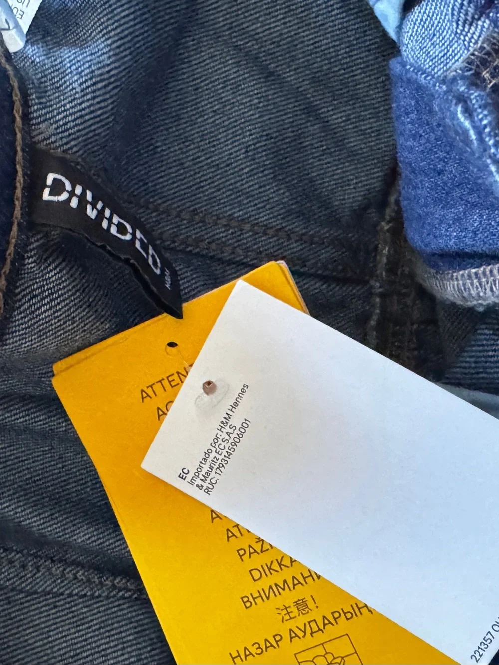 H&M Dark Blue Denim Ruffled Hem Mini Skirt